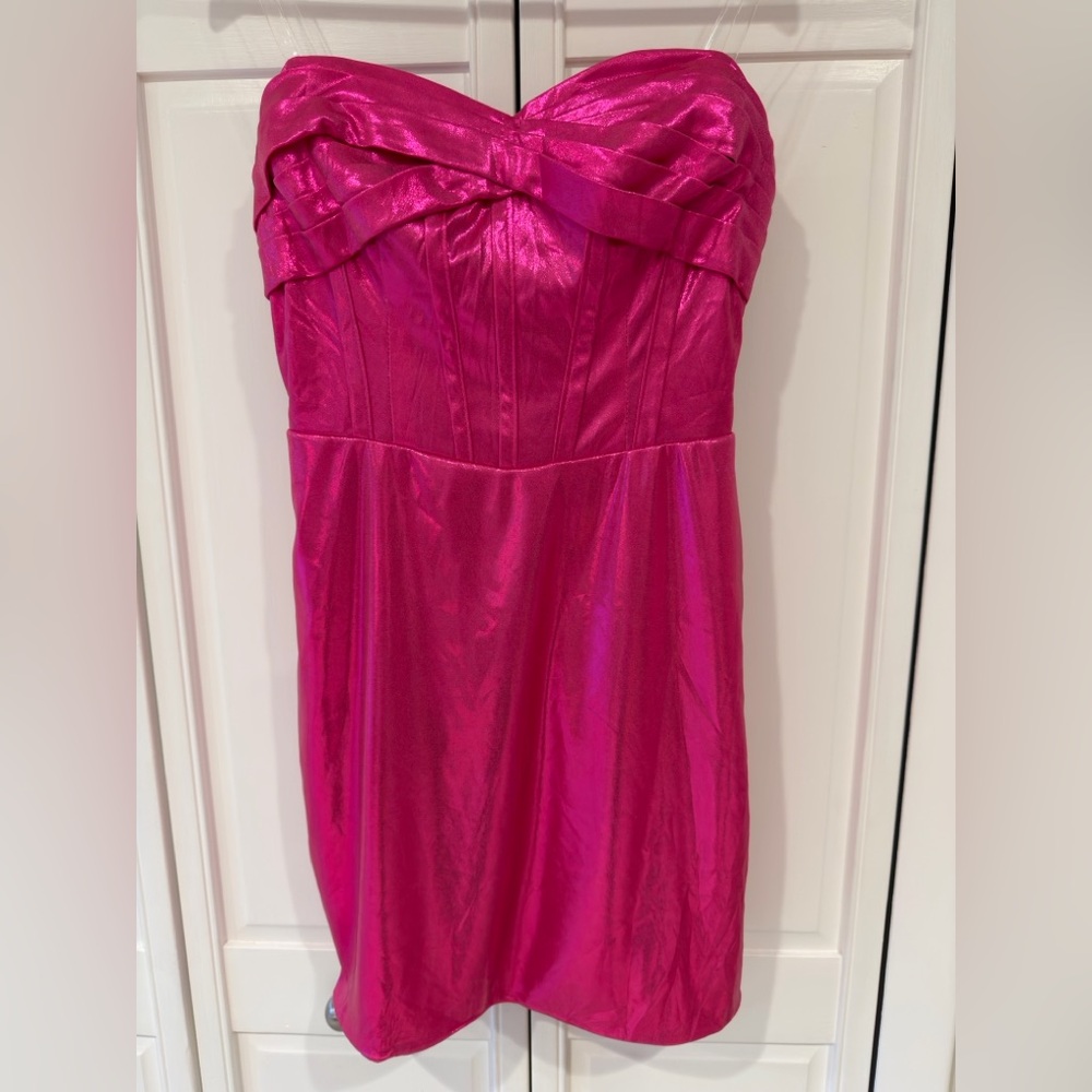 Amazon Women's Mini Dress in Shimmering Pink